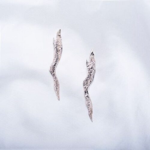 Joaquin Goler - Reticulated Silver Lightning Earrings